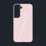 Blush Roze handgeschreven scriptnaam Samsung Galaxy Hoesje<br><div class="desc">Blush Roze handgeschreven Script Name Samsung Galaxy S22 Hoesje</div>