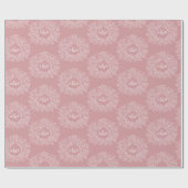 Blush roze handgetekende bladmonogram cadeaupapier (Vlak)