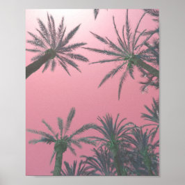 Blush roze handpalmen Afdrukken Beach Poster