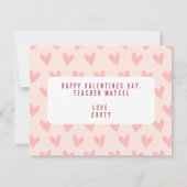 Blush roze handschoenen & kisses Valentijn Feestdagenkaart (Achterkant)