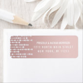 Blush Roze Hangende Diamant Lichten Bruiloft Etiket (Insitu)