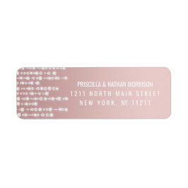 Blush Roze Hangende Diamant Lichten Bruiloft Etiket