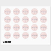 Blush roze Happy thanksgiving Ronde Sticker (Vel)