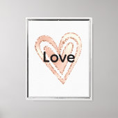 Blush roze hart canvas afdruk (Voorkant)