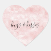 Blush roze hart sticker (Voorkant)