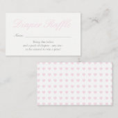 Blush roze harten diapere Kaart Raffle (Voorkant / Achterkant)