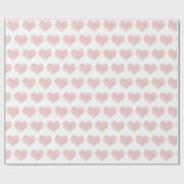 Blush roze harten met gouden Stippen Cadeaupapier (Vlak)