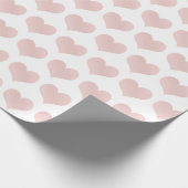 Blush roze harten met gouden Stippen Cadeaupapier (Hoek)