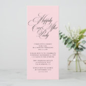 Blush Roze Harten Na Ontvangst Kaart (Staand voorkant)