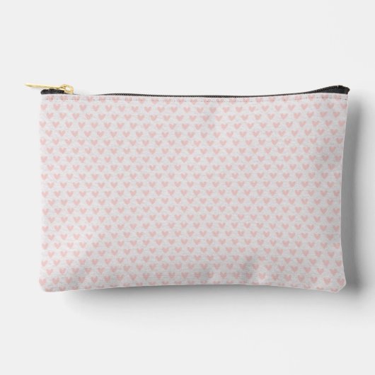 Blush roze harten op wit etui (Voorkant)