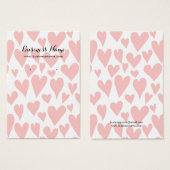 Blush roze harten witte achtergrond die Kaarten ve Visitekaartje (Voorkant /achterkant)