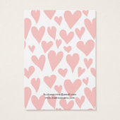 Blush roze harten witte achtergrond die Kaarten ve Visitekaartje (Achterkant)