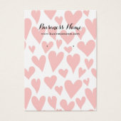 Blush roze harten witte achtergrond die Kaarten ve Visitekaartje (Voorkant)