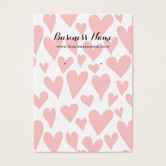 Blush roze harten witte achtergrond die Kaarten ve Visitekaartje (Voorkant)