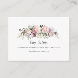 Blush Roze Hartenrozen Online RSVP | Informatiekaartje