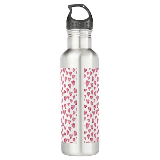 Blush roze hartritme waterfles (Achterkant)