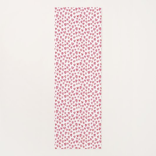 Blush roze hartritme yogamat (Achterkant)