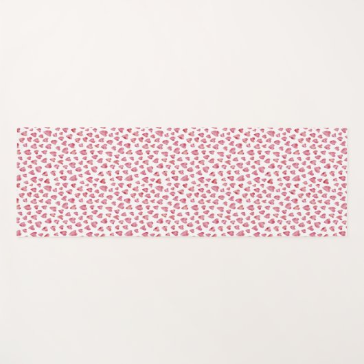 Blush roze hartritme yogamat (Voorkant (horizontaal))