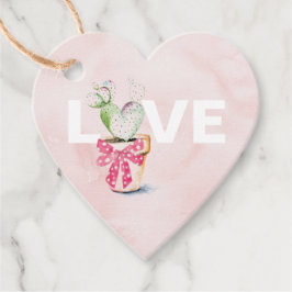 Blush roze hartslag Cactus Love Kinder Classroom L Bedankjes Labels