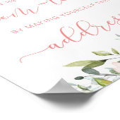 Blush roze helpt de Bezige Mam een envelop te rich Poster (Hoek)