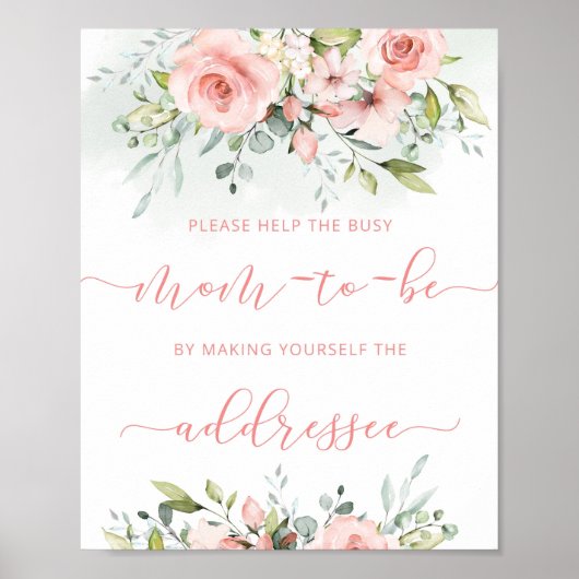 Blush roze helpt de Bezige Mam een envelop te rich Poster (Voorkant)