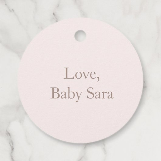 Blush Roze Herfst Pompoen dank u Bedankjes Labels (Achterkant)