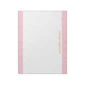 Blush roze herringbone Patroon Notitieblok (Linkerzijde)