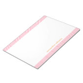 Blush roze herringbone Patroon Notitieblok (Schuin)