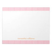 Blush roze herringbone Patroon Notitieblok (Voorkant)