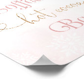 Blush roze hert verjaardag Koffie en cacao bar Poster (Hoek)