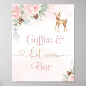 Blush roze hert verjaardag Koffie en cacao bar Poster (Voorkant)