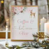 Blush roze hert verjaardag Koffie en cacao bar Poster