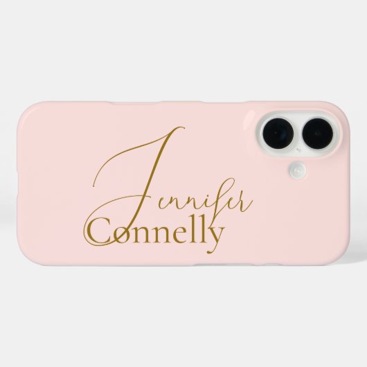 Blush roze Hoesje-Mate iPhone Case (Achterkant (horizontaal))