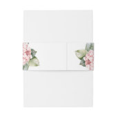 Blush Roze Hortensia Elegante Bloemen Huwelijk Uitnodigingen Wikkel (Achterkant Voorbeeld)
