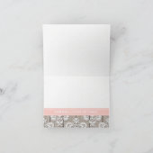 Blush Roze Houten Kant Roestige Dank Je Bedankkaart (Binnen)