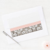 Blush Roze Houten Kant Rustiek Rechthoekige Sticker (Envelop)