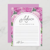 Blush Roze Hydrangea Advies Ouders Baby shower (Voorkant / Achterkant)