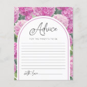 Blush Roze Hydrangea Advies Ouders Baby shower (Voorkant)