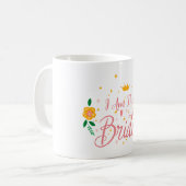 Blush Roze Ik Ben De Bruid Bachelorette Groep Fees Koffiemok (Voorkant links)