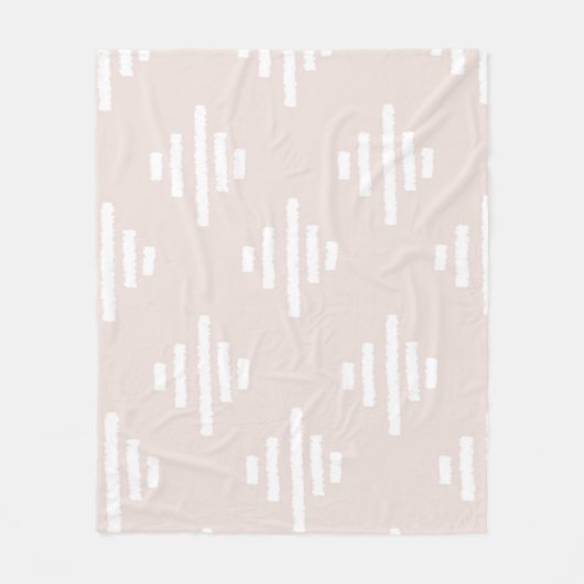 Blush roze Ikat Blanket Fleece Deken (Voorkant)