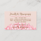 Blush roze illustratie handgemaakte Craft Soap Visitekaartje (Achterkant)