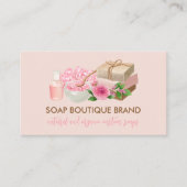 Blush roze illustratie handgemaakte Craft Soap Visitekaartje (Voorkant)