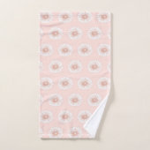 Blush roze illustratie ventilatorpatroon bad handdoek (Handdoek)