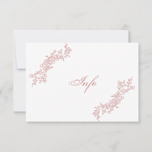 Blush roze informatiekaart, details informatie kaart (Achterkant)