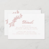 Blush roze informatiekaart, details informatie kaart (Voorkant / Achterkant)