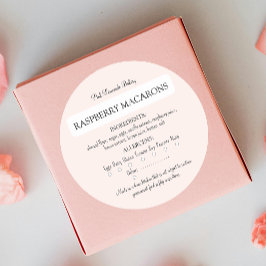 Blush Roze Ingrediënt en Allergeen Food Label