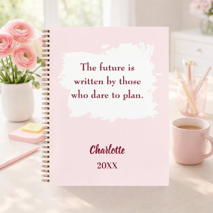 Blush roze inspirerend citaat schrijven notitieboek