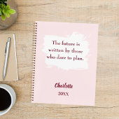 Blush roze inspirerend citaat schrijven notitieboek