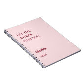 Blush roze inspirerend citaat schrijven notitieboek (Rechterzijde)