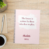 Blush roze inspirerend quote doelen notitieboek